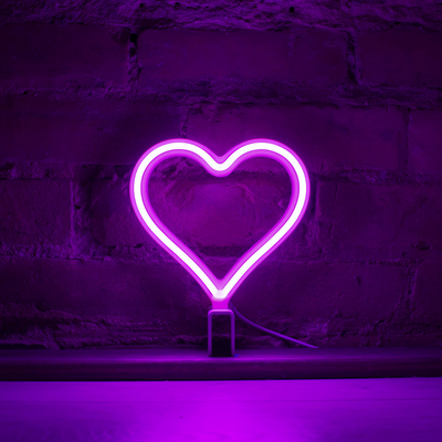 Mini Neon Heart - Magenta